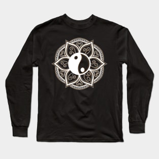 Yin and Yang Mandala Long Sleeve T-Shirt